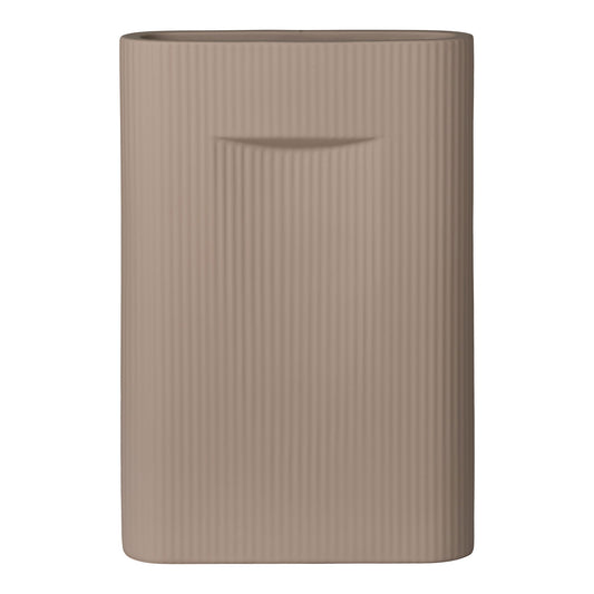 Vase - Vase, céramique, marron, 24x8,5x35,5 cm
