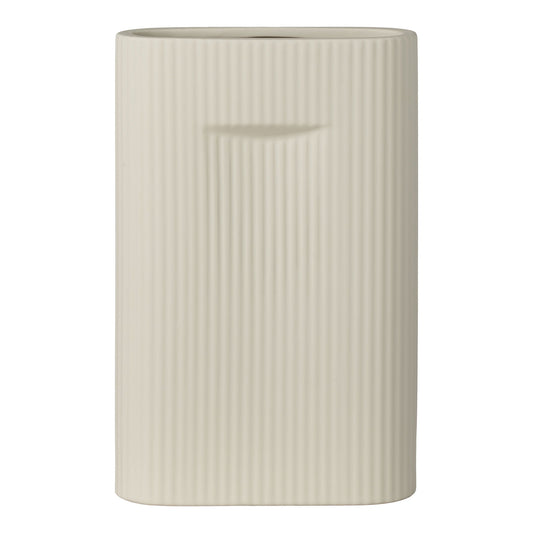 Vase - Vase, céramique, gris, 16,5x6,5x26 cm