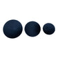 Boutons Gizeh, lot de 3 - Boutons, velours, aspect bleu/laiton, lot de 3
