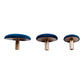 Boutons Gizeh, lot de 3 - Boutons, velours, aspect bleu/laiton, lot de 3