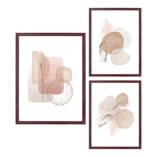 Aspen Frame set - Ensemble de cadres, marron foncé, lot de 3