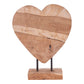 Almada Heart - Décoration coeur en teck, nature, h3 cm