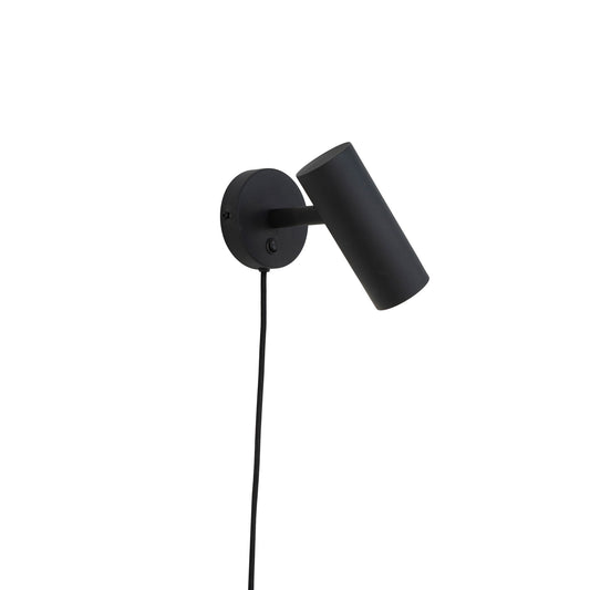 Applique Paris - Lampe, noire, cordon tissu 19 cm