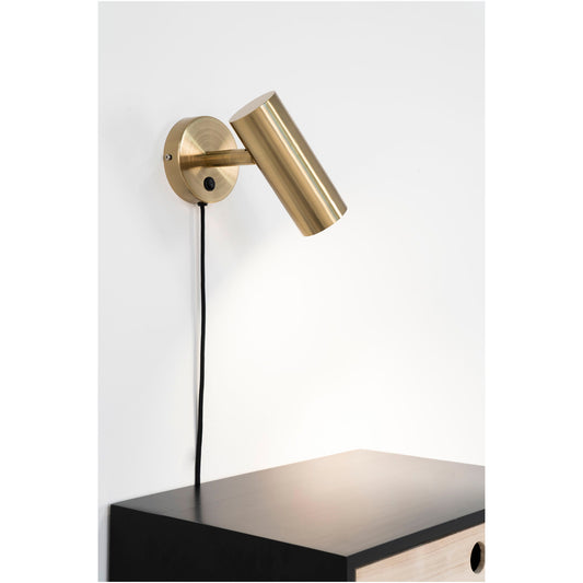 Applique Paris - Lampe, laiton, cordon tissu 19 cm