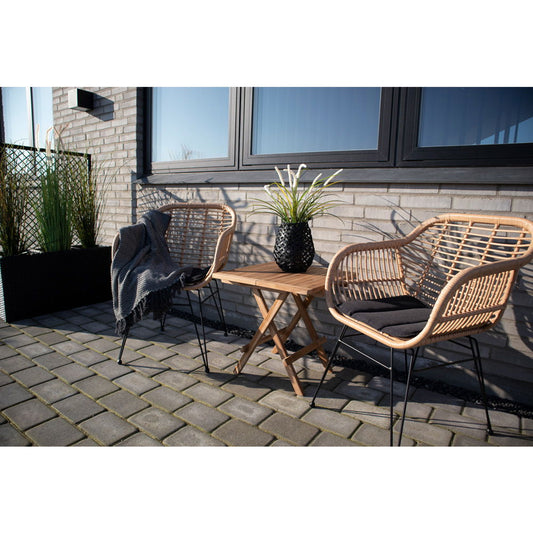 Bilbao Side Table - Table d'appoint en bois de teck, nature, 5x5x5 cm