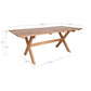 Table à manger Murcia - Table à manger en teck recyclé, nature, 2x9x75 cm