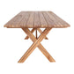 Table à manger Murcia - Table à manger en teck recyclé, nature, 2x9x75 cm