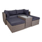 Rossi Lounge Set - Lounge Set in polyrattan, kubu grey