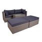 Rossi Lounge Set - Lounge Set in polyrattan, kubu grey