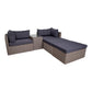 Rossi Lounge Set - Lounge Set in polyrattan, kubu grey