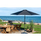 Houston Parasol - <p>Parasol avec manivelle et inclinaison, mât métallique, noir, ø3 cm</p>