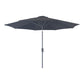 Houston Parasol - <p>Parasol avec manivelle et inclinaison, mât métallique, noir, ø3 cm</p>