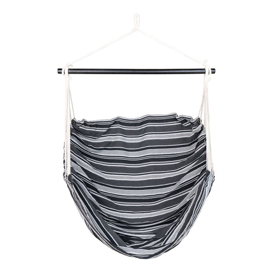 Lamia Hammock Chair - Chaise hamac, polyester/coton, mélèze, noir/gris/blanc