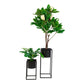 Marla Flowerpots - Pots de fleurs, acier, noir, lot de 2