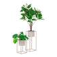Marla Flowerpots - Pots de fleurs, acier, gris beige, lot de 2