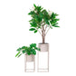 Marla Flowerpots - Pots de fleurs, acier, gris beige, lot de 2