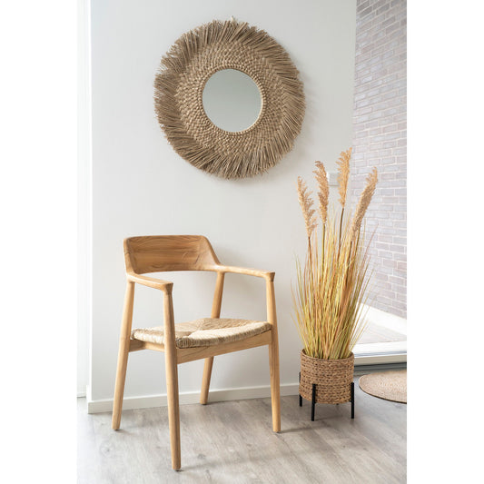 Antas Planter - Jardinière, jacinthe d'eau, naturel/noir, 23,5x23,5x29 cm