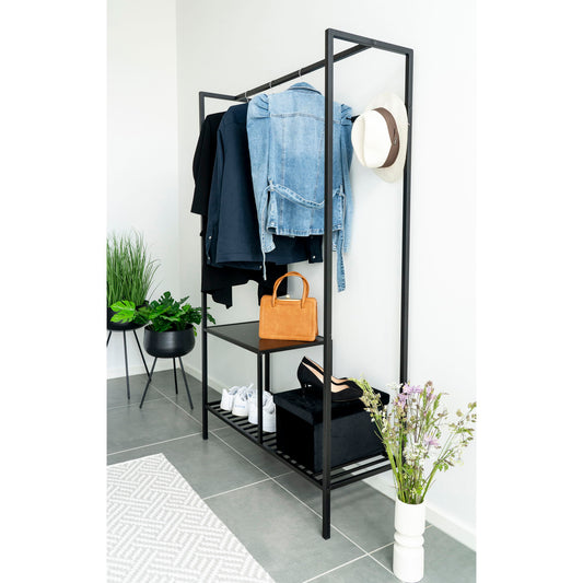Ardola Flowerpots - Pots de fleurs, acier, noir, lot de 2