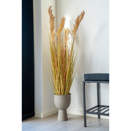 Pot de fleurs Amalfi - <p>Pot de fleurs, acier, gris beige, ø19x27 cm</p>