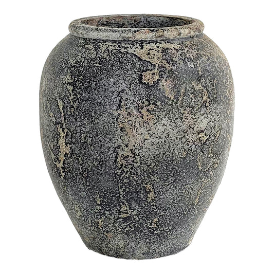 Pot de décoration Capelo - Pot en terre cuite, gris, Ø44x49 cm