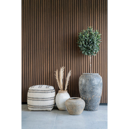 Pot de décoration Capelo - Pot en terre cuite, gris, Ø47x69 cm