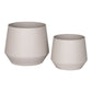 Trofa Flowerpot - Pot de fleurs, acier, sable, lot de 2