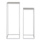 Beja Flower Stand - Jardinière, acier, gris froid, lot de 2