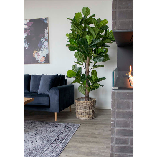 Arbre à feuilles de violon - Plante artificielle, vert H:19 cm
