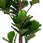 Arbre à feuilles de violon - Plante artificielle, vert H:19 cm