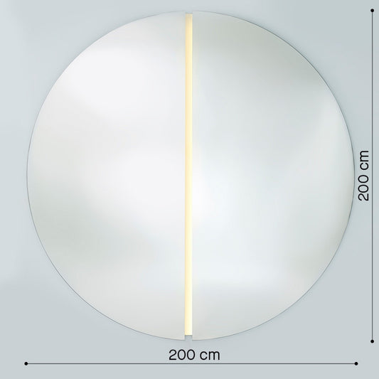 Miroir Luna Light Round taille L 200 x 200 cm