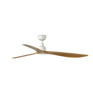 VENTILATEUR DE PLAFOND OUTWOOD BLANC ET BOIS DE CHÊNE (IP44) - L Ø150 cm