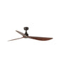 VENTILATEUR DE PLAFOND OUTWOOD MARRON FONCÉ ET NOYER (IP44) - L Ø150 cm