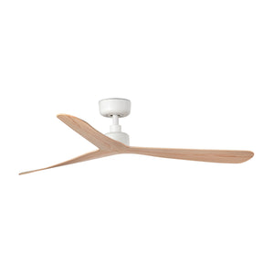 VENTILATEUR DE PLAFOND ROCKER BLANC ET BOIS DE FRÊNE- M Ø132 cm