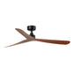 VENTILATEUR DE PLAFOND ROCKER NOIR ET NOYER- M Ø132 cm