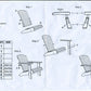 The Outsider Chaise longue Milan Adirondack Polywood Blanc