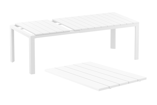 Siesta Atlantic Table de jardin extensible Medium 140/210 cm Blanc