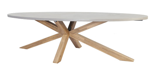 The Outsider Table de jardin - Oval - 240 Cm - Brumby - aspect béton - The Outsider