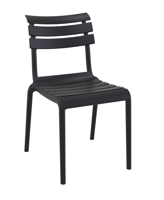 Siesta Helen Chaise de jardin empilable noir (par 2 unités)
