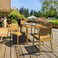 Siesta Ares Chaise de jardin empilable Gris clair (par 2 unités)