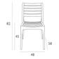 Siesta Ares Chaise de jardin empilable Gris clair (par 2 unités)
