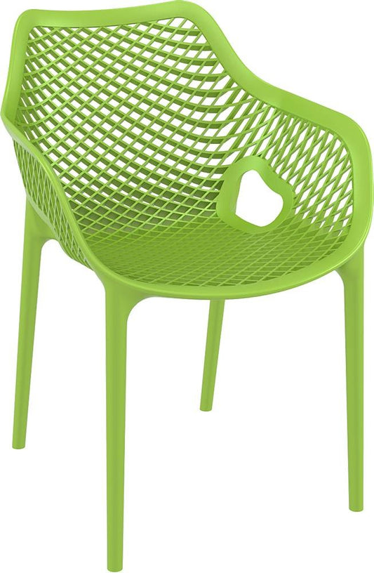 Baratti Carva Chaise de jardin empilable avec accoudoir vert (par 2 pièces)