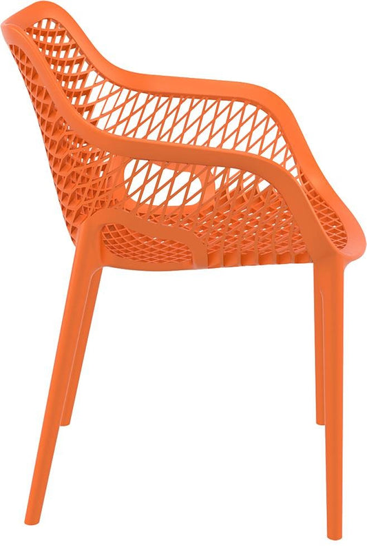 Baratti Carva Chaise de jardin empilable avec accoudoir orange (par 2 pièces)