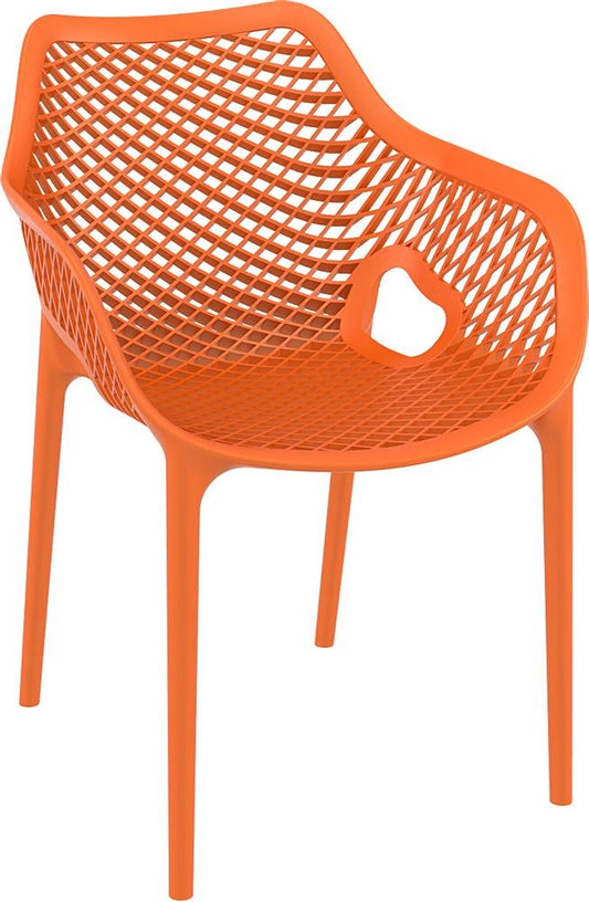 Baratti Carva Chaise de jardin empilable avec accoudoir orange (par 2 pièces)
