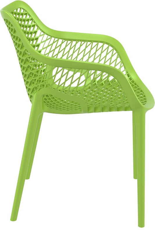 Baratti Carva Chaise de jardin empilable avec accoudoir vert (par 2 pièces)