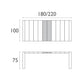 Siesta Vegas Table de jardin extensible Medium 180/220 cm Gris foncé
