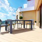 Siesta Vegas Table de jardin extensible Medium 180/220 cm Gris foncé