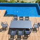 Siesta Vegas Table de jardin extensible Medium 180/220 cm Gris foncé