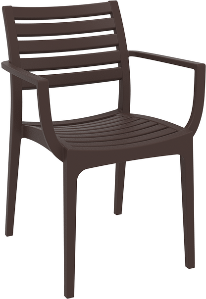 Siesta Artemis Chaise de Jardin Empilable Marron (Par 2 Unités)