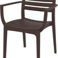 Siesta Artemis Chaise de Jardin Empilable Marron (Par 2 Unités)