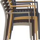 Siesta Artemis Chaise de Jardin Empilable Marron (Par 2 Unités)